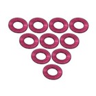 3 Racing . 3RC 3RACING Alum. M3 Flat Washer 0.5mm (10 Pcs) - Red