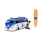 Jada Toys . JAD 1/24 "Hollywood Rides" Disney 1962 VW Bus w/ Mickey Mouse