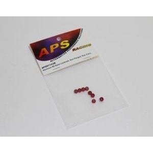 APS Racing . APS 3mm Nylon Locknuts Red