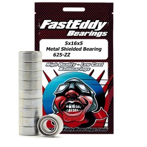 FastEddy . TFE Fast Eddy 5x16x5 Metal Shielded Bearing 625-ZZ (Single)