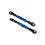 Traxxas . TRA Traxxas Camber links, rear (TUBES blue-anodized, 7075-T6 aluminum,) (73mm) (2)/ rod ends, FR/RR (4)