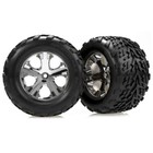 Traxxas . TRA 2.8" Talon Front Tires w/All-Star Chrome Wheels (2)