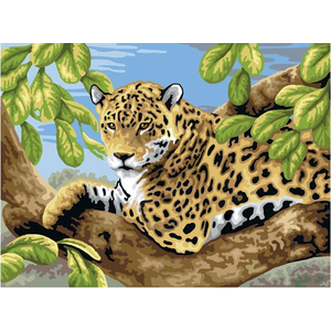 Royal (art supplies) . ROY Leopard in Tree - Paint by Number