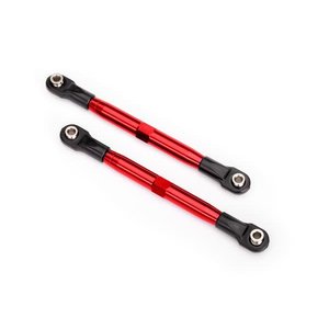 Traxxas . TRA Traxxas Toe Links (Tubes Red Anodized 7075-T6 Aluminum, Stronger Than Titanium) 87mm