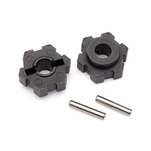 Traxxas . TRA Wheel hubs, hex (2)/ 2.5x12 pins (2): Maxx