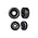 Traxxas . TRA Wheels, wheelie bar, black (26mm (2), 18mm (2))