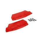 Traxxas . TRA Traxxas Mud guards, rear, red (left and right)/ 3x15 CCS (2)