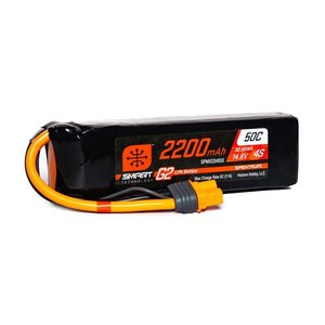 Spektrum . SPM 14.8V 2200mAh 4S 50C Smart G2 LiPo Battery: IC3