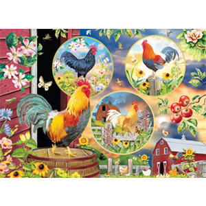 Cobble Hill . CBH Rooster Magic 500 pc Puzzle