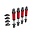 Traxxas . TRA Shocks, GTM, 6061-T6 aluminum (red-anodized) (assembled w/o springs) (4)
