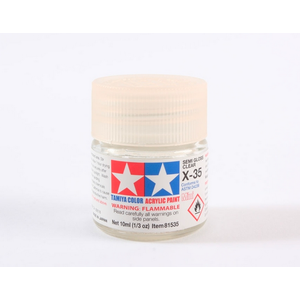 Tamiya America Inc. . TAM X-35 Semi Gloss Clear Acrylic Mini 10ml