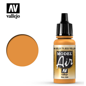 Vallejo Paints . VLJ Yellow Ochre Model Air Acrylic 17 ml
