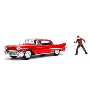 Jada Toys . JAD 1/24 Hollywood Rides - 1/24 A Nightmare On Elm Street 1958 Cadillac Series 62 w/Freddy Krueger
