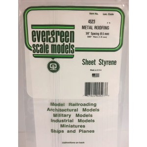 Evergreen Scale Models . EVG SEAM ROOF 3/8 SPACING