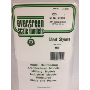 Evergreen Scale Models . EVG Evergreen Metal Siding .030