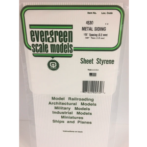Evergreen Scale Models . EVG Evergreen Metal Siding .125