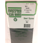 Evergreen Scale Models . EVG Evergreen 6"x12" Black Sheet .75mm( 2pcs)