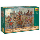 Zvezda Models . ZVE 1/72 MEDIEVAL FIELD PWDR ARTIL