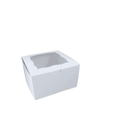 Retail Supplies . RES 7X7X4 White window Bakery Box (4 Cupcakes)