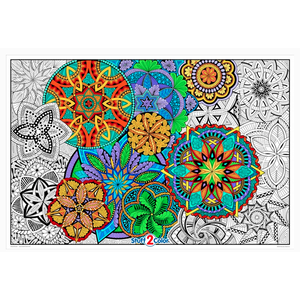 Stuff To Color . SFC 22 x 32.5 Wall Poster Mandala Madness