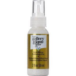 Plaid (crafts) . PLD Glitter Gold Gallery Glass Paint 2oz