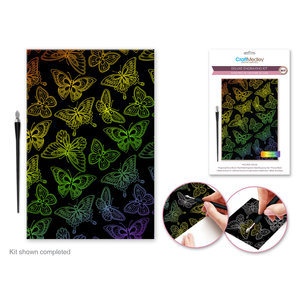 CraftMedley . CMD Deluxe Engraving Art  Rainbow Butterflies