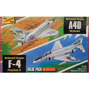 Lindberg . LND 1/72 F-4G Phantom & A4D Skyhawk Two Pack