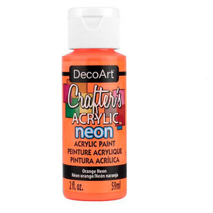 Decoart . DCA DecoArt Crafter’s Acrylic Paint - 2oz ORANGE NEON