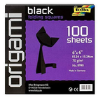 Global Art . GLO Folia Solid Black Origami Paper 6" X 6" 100/Pkg