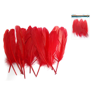 CraftMedley . CMD 8" Goose Feathers x12 G) Red
