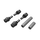 Traxxas . TRA Traxxas Driveshafts, center, male (metal) (4)/ Driveshafts, center, female, 6061-T6 alum (Gray-anodized) (F&R)/ Screws/Threadlock (4)