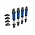 Traxxas . TRA Shocks, GTM, 6061-T6 aluminum (blue-anodized) (assembled w/o springs) (4)