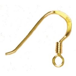Cousins Corporation . CCA Fish Hook Earrings 18 per pkg 14k Gold Plated -  PM Hobbycraft