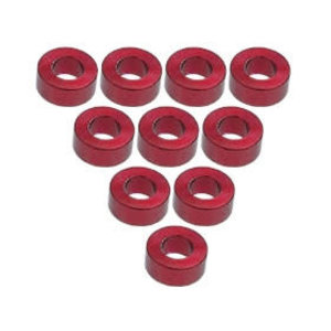 3 Racing . 3RC Alum M3 Flat Washer 2.5mm Red