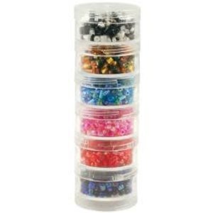 MultiCraft . MCI Bead Storage Canisters 1.5X.75 6/Pkg - PM Hobbycraft