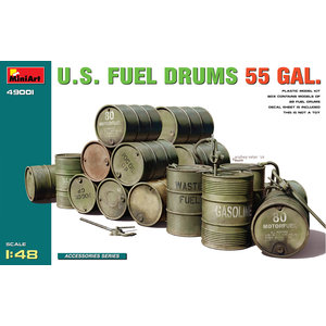 Miniart . MNA 1/48 U.S. Fuel Drums 55 Gal.