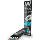 A K Interactive . AKI Weathering Pencils Grey And Blue Set
