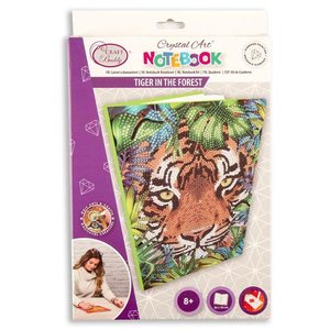 Craft Buddy . CBD Crystal Art Notebook Kit Tiger in the Forest