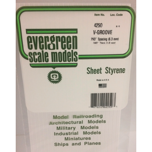 Evergreen Scale Models . EVG (DISC) - V-GROOVE .040