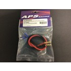 APS Racing . APS Adapter EC-% Female Connector to 4mm Low Profile Bullets Male 200mm (8") 12 AWG