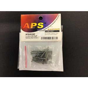 APS Racing . APS Stainless Steel Flat Hex Screws 3x30mm