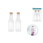 CraftMedley . CMD Plastic Bottle: 5"x1.5" 2pc With Cork Top
