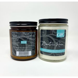 C&C Candle Co. Inc . C&C Mountain Rain 9oz Candle (Amber Jar)