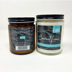 C&C Candle Co. Inc . C&C Coconut Lime 9oz Candle (Amber Jar)