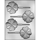 CK Products . CKP Four Leaf Clover Sucker Chocolate Mold 2"