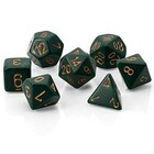 Chessex . CHX Chessex dice Opaque Dusty green/Copper 7pcs