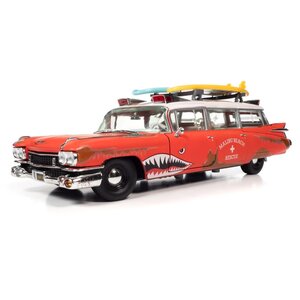 Auto World . AWD 1/18 1959 Cadillac Eldorado Ambulance Surf Shark