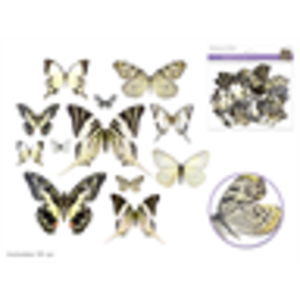 Forever In Time . FRT Butterfly Die Cuts w/Foil Accents x33 D White