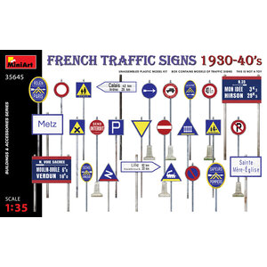 Miniart . MNA MiniArt 1/35 French Traffic Signs 1930-40's