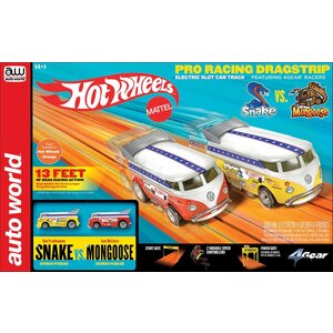Auto World . AWD 13" Hot Wheels Snke VS Mongoose VW Drag Bus Set